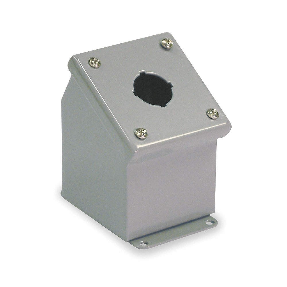 WIEGMANN WPBA1 PushButtonEnclosure,30mm,1Hole,Steel 2VB54