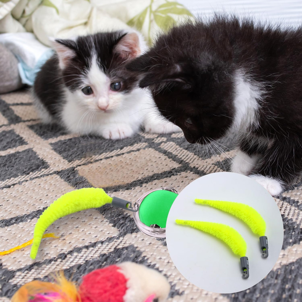 20Pcs Cat Ball Replacement Tails, Automatic Moving Interactive Toy Tail Acces...