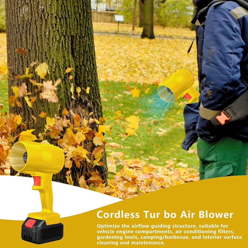 500000RPM Cordless Leaf Blower 700CFM 1500G Air Turbo Blower with 2 Batteries