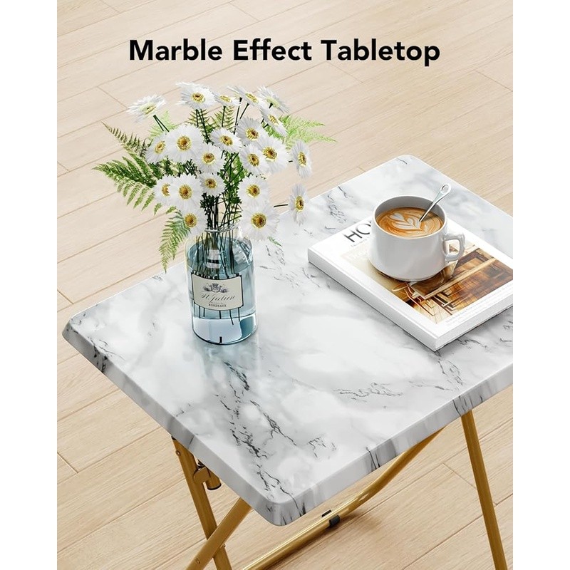 Multifunctional TV Tray Table Folding Snack End Table Space Saving Easy Clean US