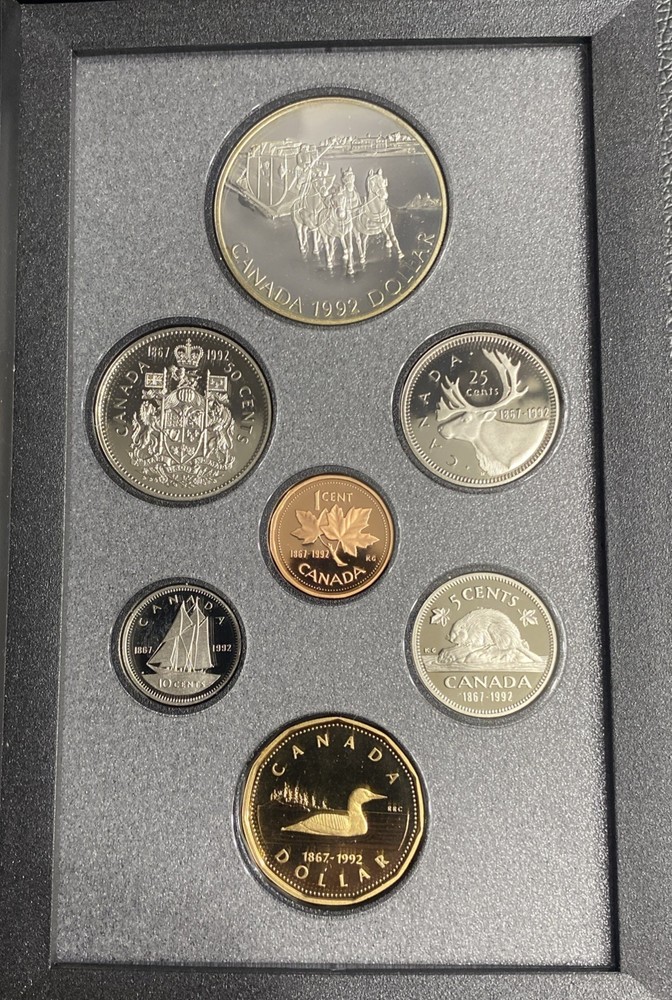 1992 Canada Proof Double Dollar Set (.925 Silver Dollar -Mint Set) Uncirculated