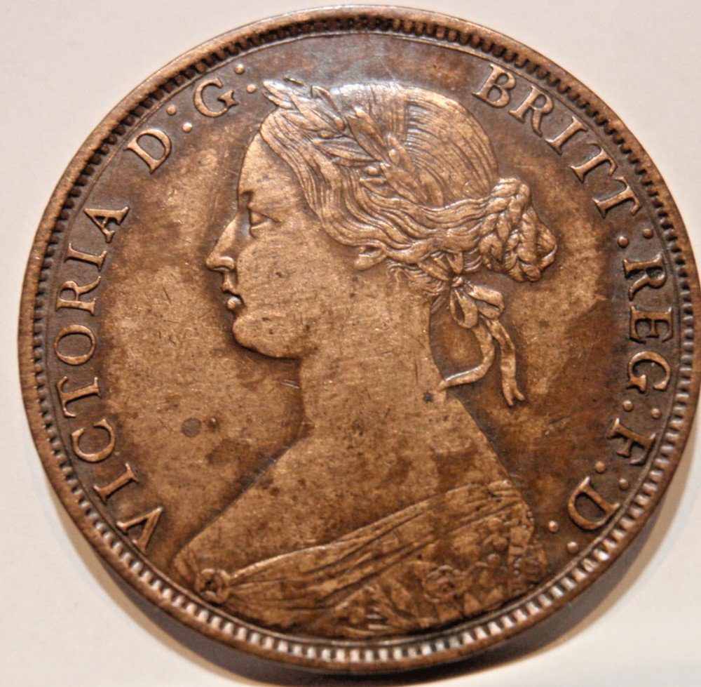 1861 NEW BRUNSWICK CANADA LARGE CENT, XF-AU