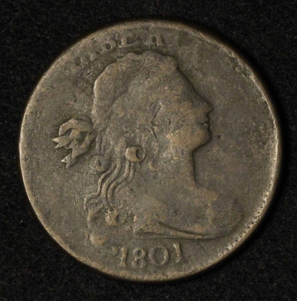 1801 1c Draped Bust Large Cent - Free Shipping USA