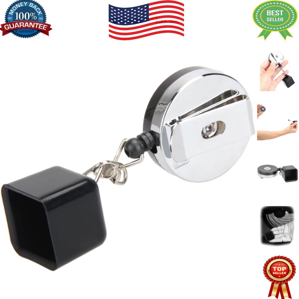 Retractable Billiards Pool Chalk Holder with Belt Clip - Convenient & Practical