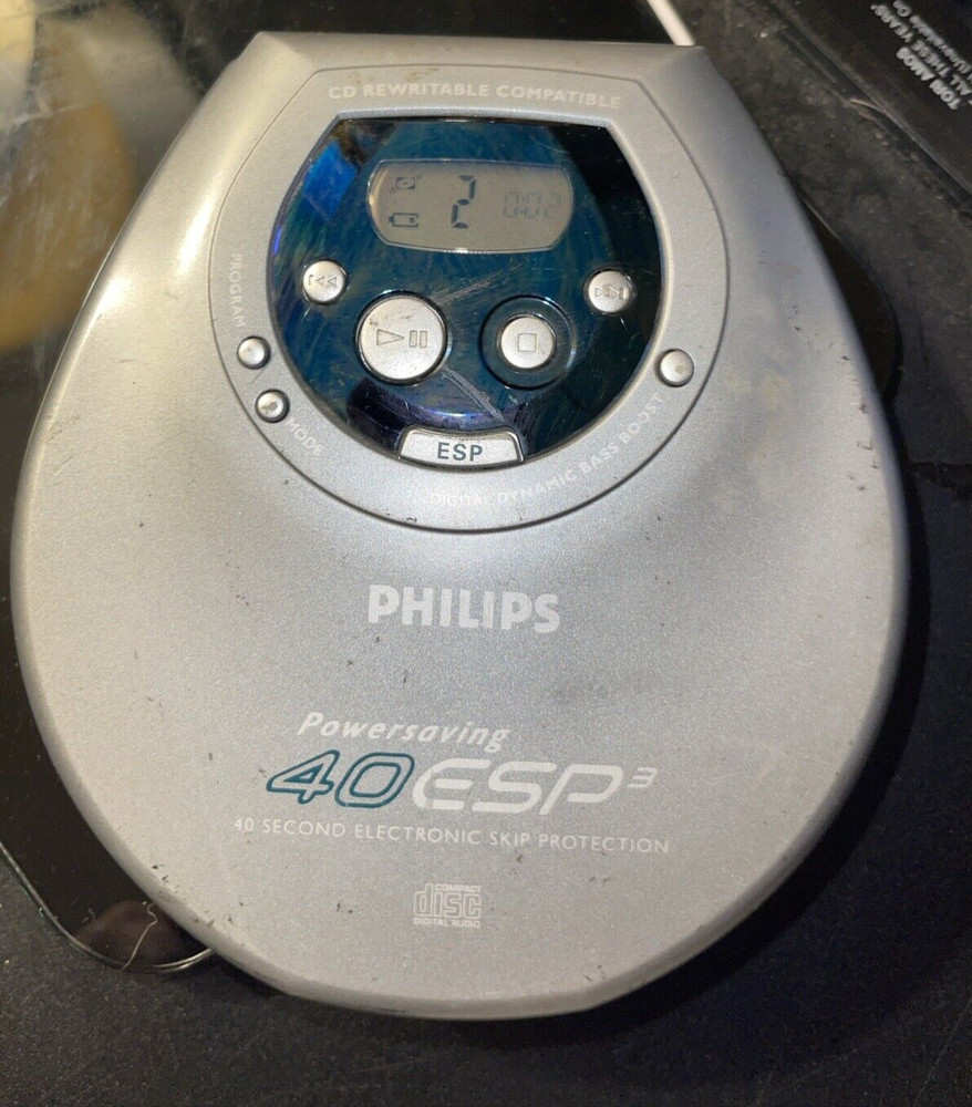 PHILLIPS POWERSAVING 40ESP3 PORTABLE CD PLYER TESTED WORKING