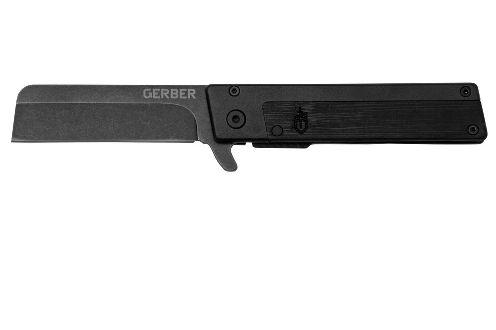 Authorized Gerber Quadrant Black Bamboo Folding knife Fine edge Folder