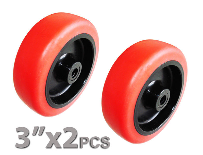 (2) 3" x 1" WHEELS, 1/4" ID (BOLT SIZE),NON-MARKING, 1 LOT = 2 WHEELS