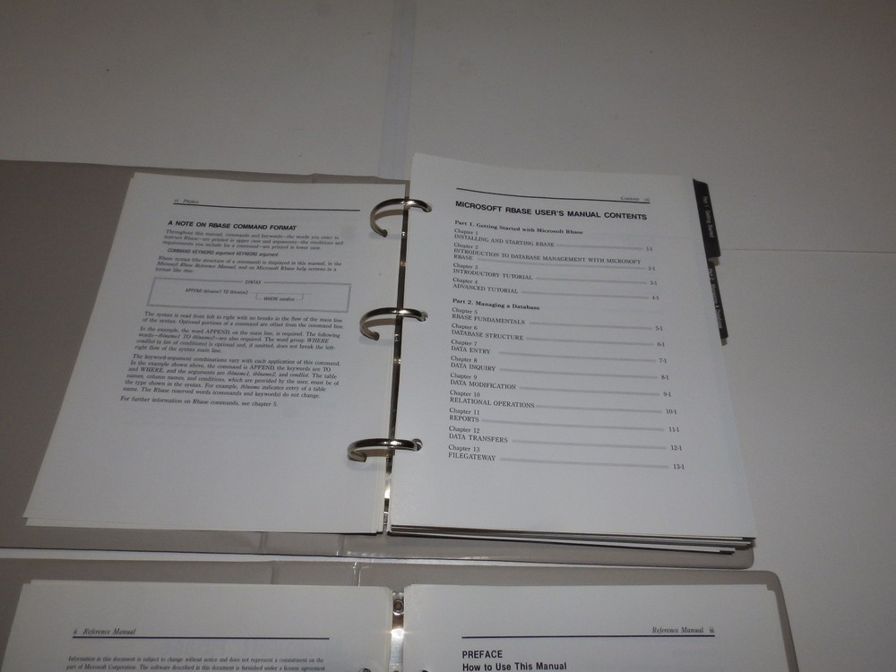 Vintage Software - Microsoft RBase Database Management System (5.25" diskettes)