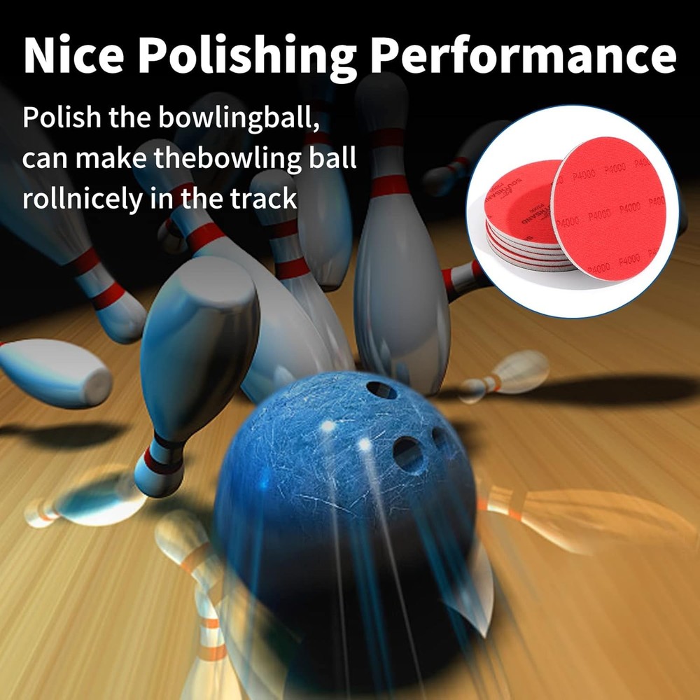 16 Pack Bowling Sanding Pads Accessories Ball Sand...