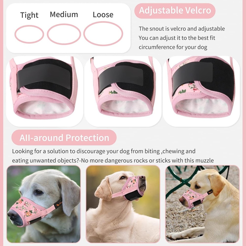 Pet-Friendly Adjustable Muzzle for Small to Large Dogs - Ultimate Comfort Design