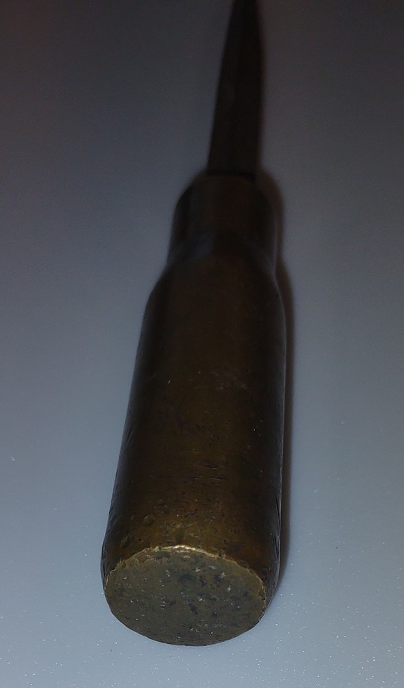 VTG 8-7/8" SOLID BRASS HANDLED SCREWDRIVER