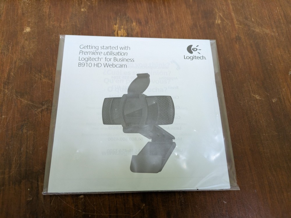 Logitech B910 HD Webcam Carl Zeiss Tessar Lens Black