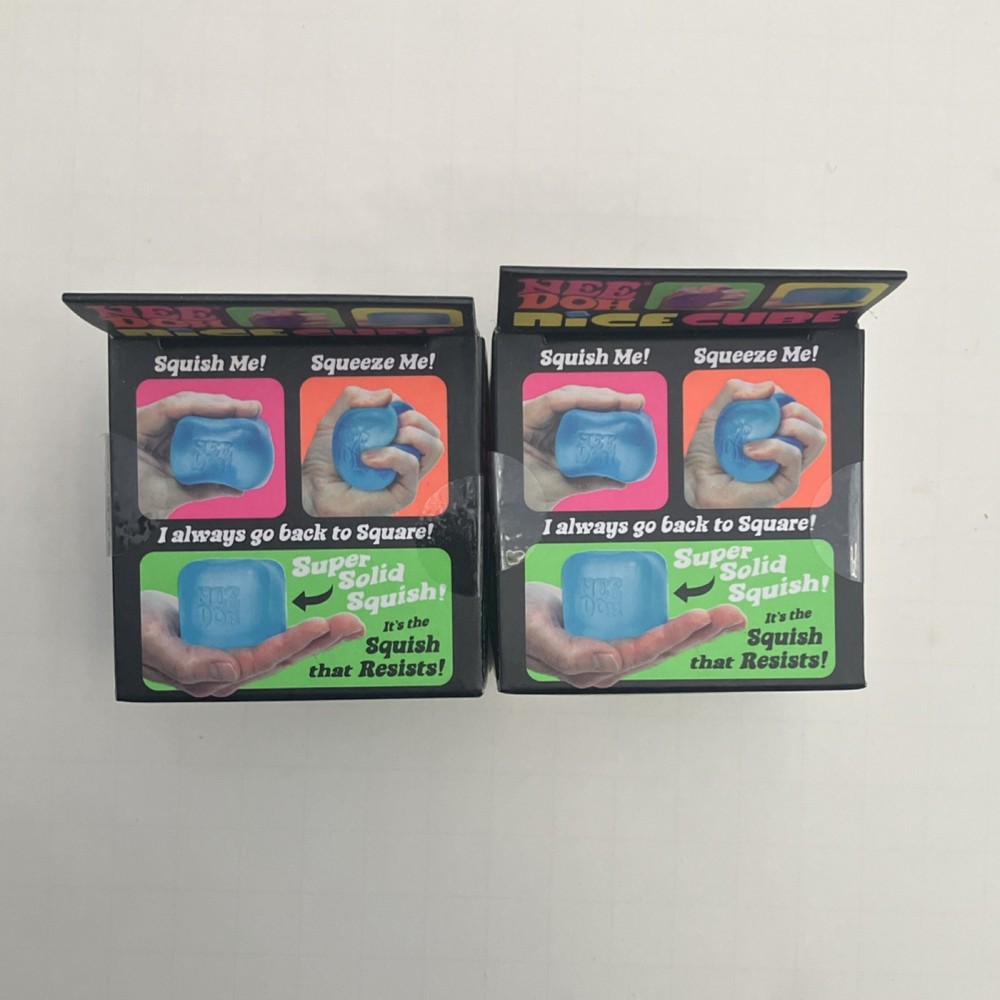 Schylling Nee Doh Nice Cube Super Solid Squish Blue Pink 25338HY