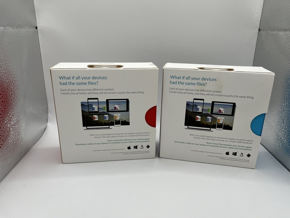 Lima Smart Cloud Sharing USB Device Kit - Blue and Red 2 (Two) Units!