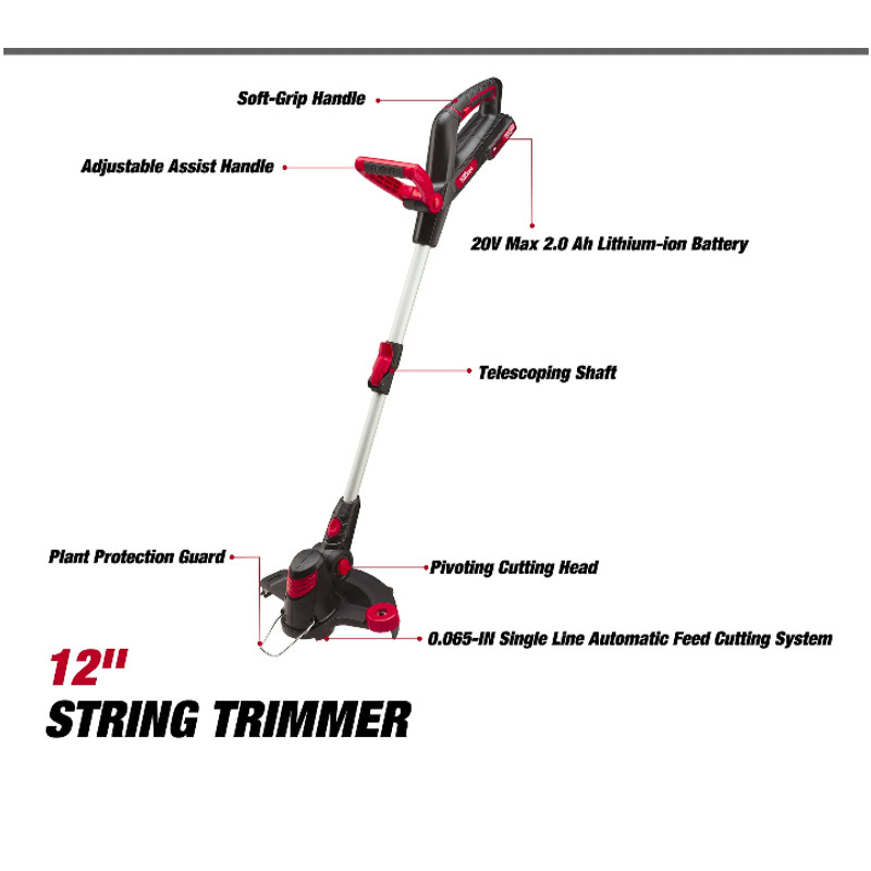 Hyper Tough 20V Max Cordless 12-inch String Trimmer