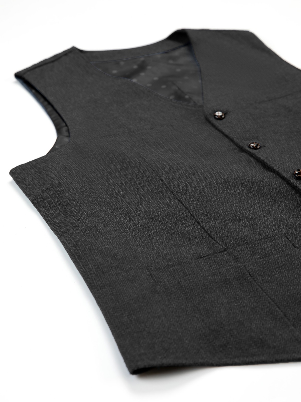 Mens Tweed Suit Vest Retro Herringbone Western Groom Formal Dress Waistcoat Vest