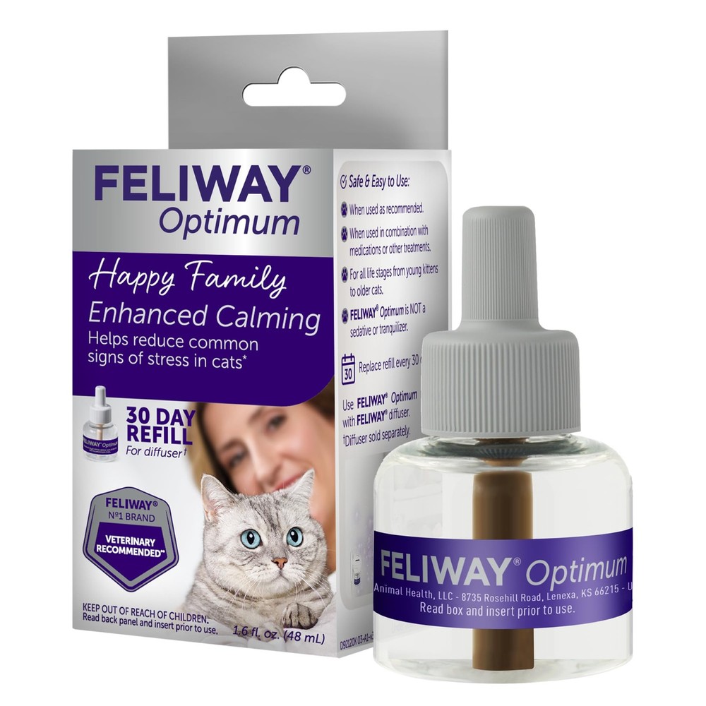 FELIWAY® Optimum 30 Day Cat Calming Refill for Pheromone 1 pack, Translucent