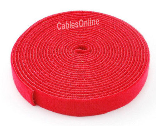Wrap Hook & Loop Cable Tie 15 ft./Roll Red, CT-515RD