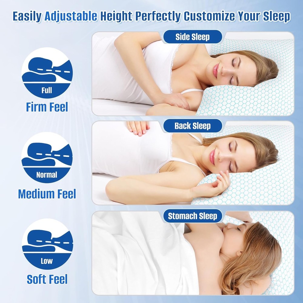 Memory Foam Pillow Set (2-Piece), Blue