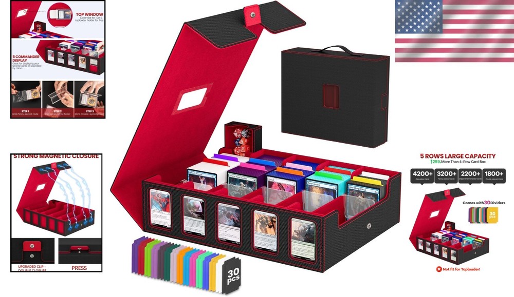 Large Capacity Card Storage Box for Trading Games