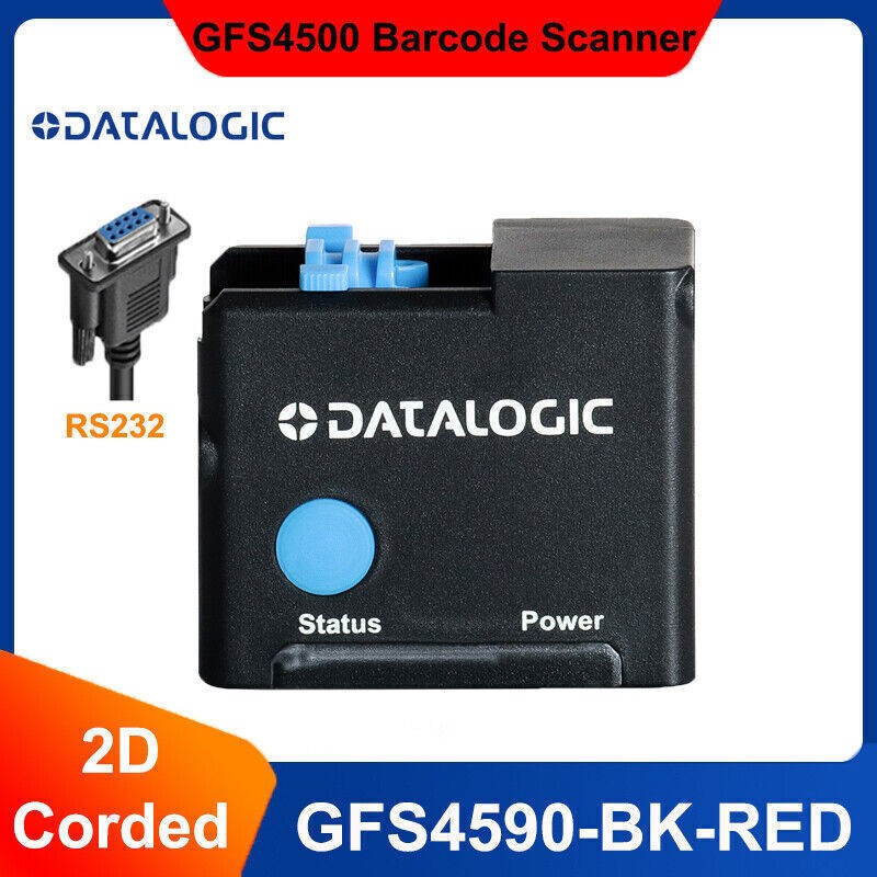 Datalogic GFS4590-BK-RED RS232 2D Fixed Mount Barcode Scanner Replace GFS4450-9