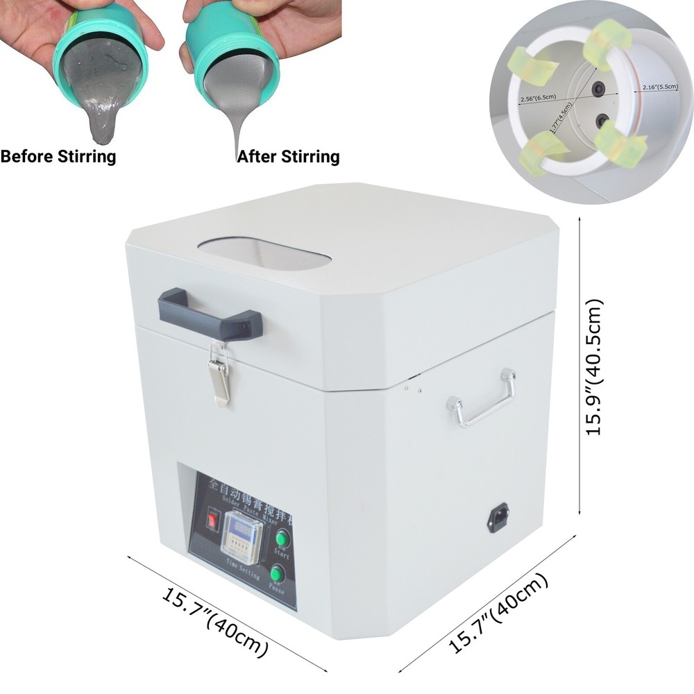 110V Microcomputer Controlled Automatic Solder Paste Mixer 500g*2