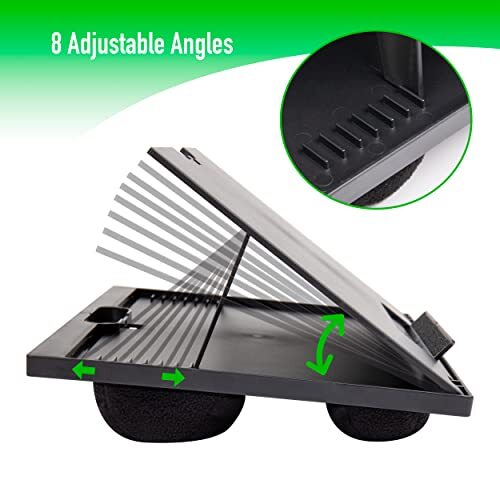 Laptop Cushion Desk Bed Pillow Cushioned Lap Tray Adjustable Stand 8 Position