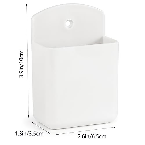 4 Pcs Remote Control Holde Wall Mount, TV Controller Holder, Self White&4Pcs