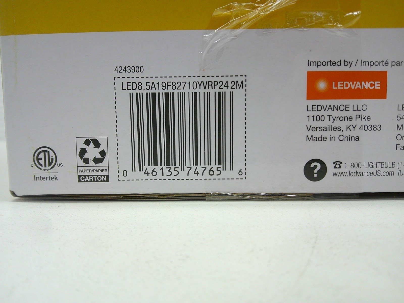 24 pack Sylvania 8.5 Watt 60 Watt Equivalent A19 LED Light Bulb in 2700K 74765