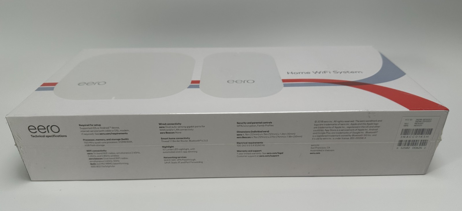 eero Home WiFi System 1 eero + 1 eero Beacon 2nd Gen Router Sealed New - M010201