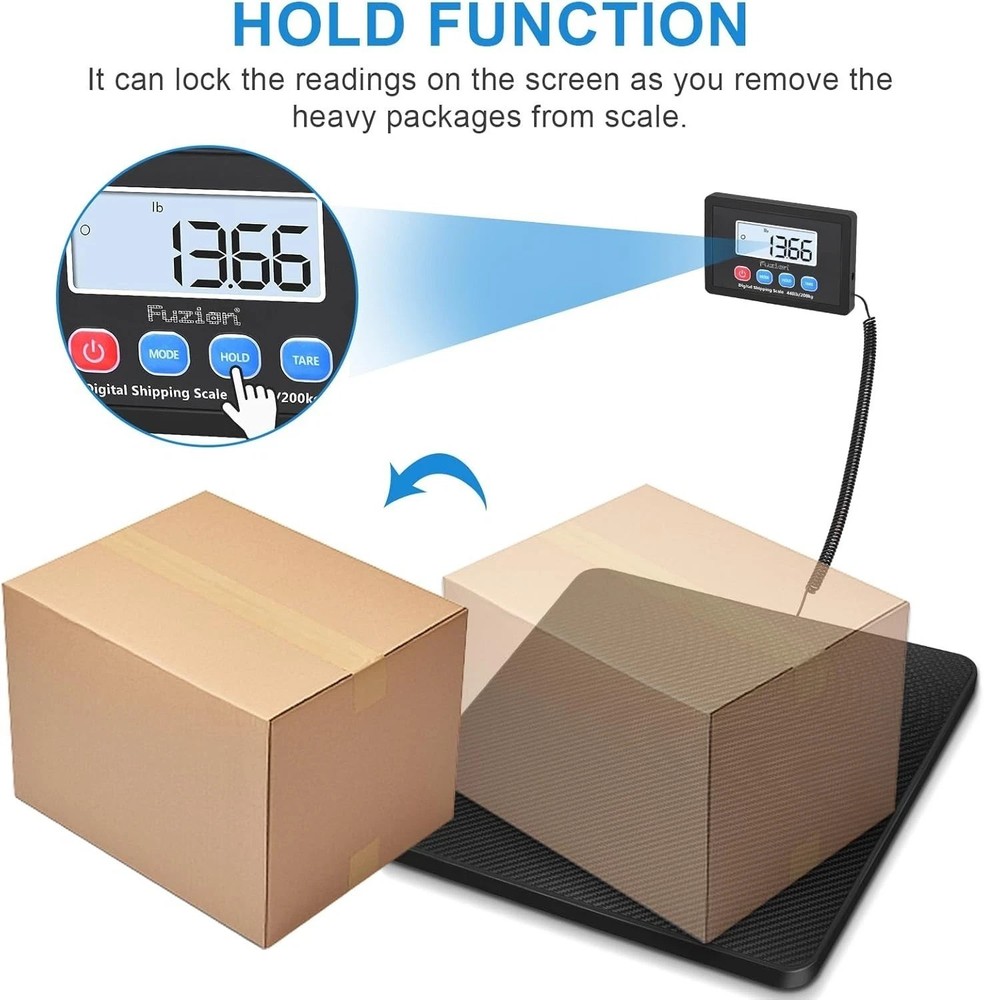 High Accuracy 440LB Digital Shipping Scale with 10g Precision - Tare Function