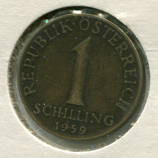 Foreign Coin - Austria - One Schilling 1959