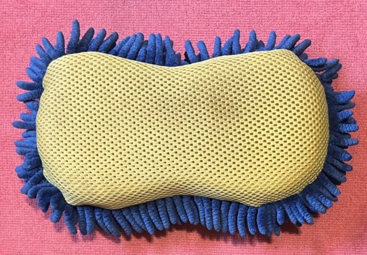 Blue Chenille Hand Held Car Washing Brush
