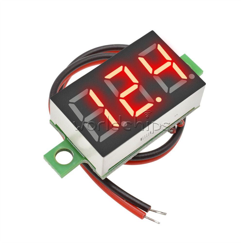 10pcs 0.36" Red Mini LED Panel Voltmeter Voltage Meter 2 Wire 3-Digital 4V~30V
