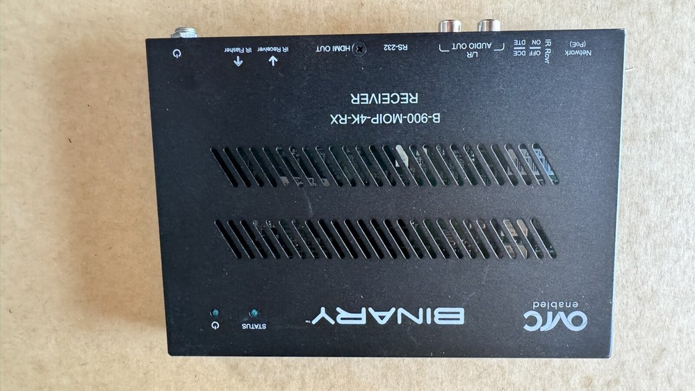 Binary 900 Series 4K Media over IP (MoIP) Receivers with Audio Downmixing