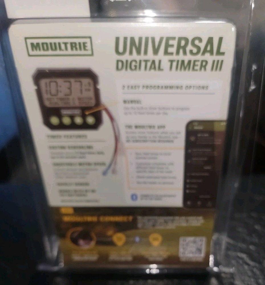 Moultrie Universal Digital Timer III Programmable Feeder Timer Black (MFA-15095)