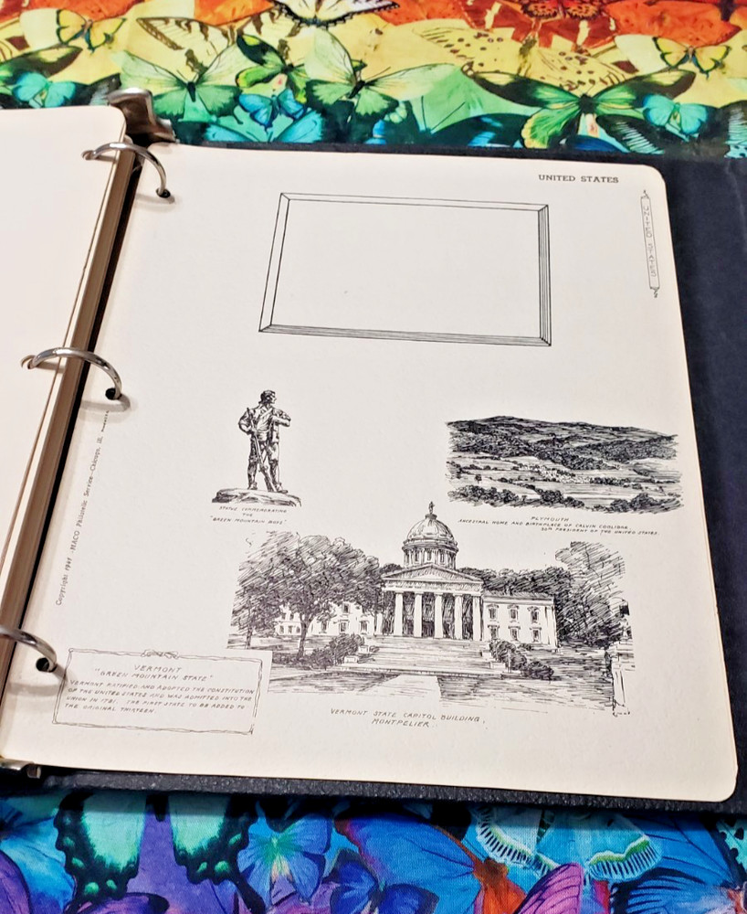 VINTAGE MACO PHILATELIC SERVICE UNITED STATES COMMEM PLATE BLOCK POSTAGE ALBUM