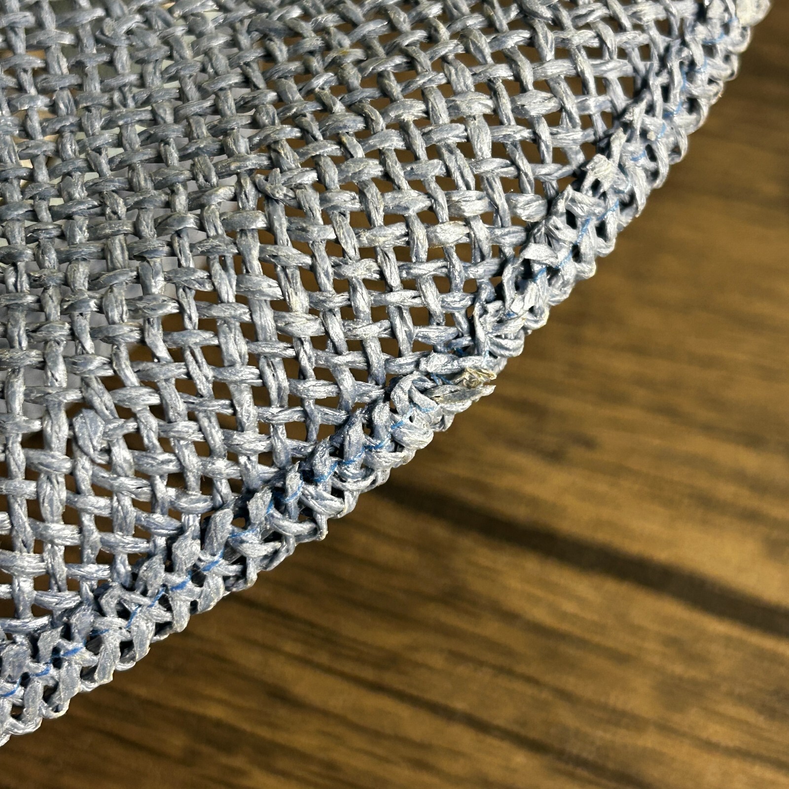 VINTAGE Something Special Straw Hat 1980s Gantos Blue Embellished Derby 3425