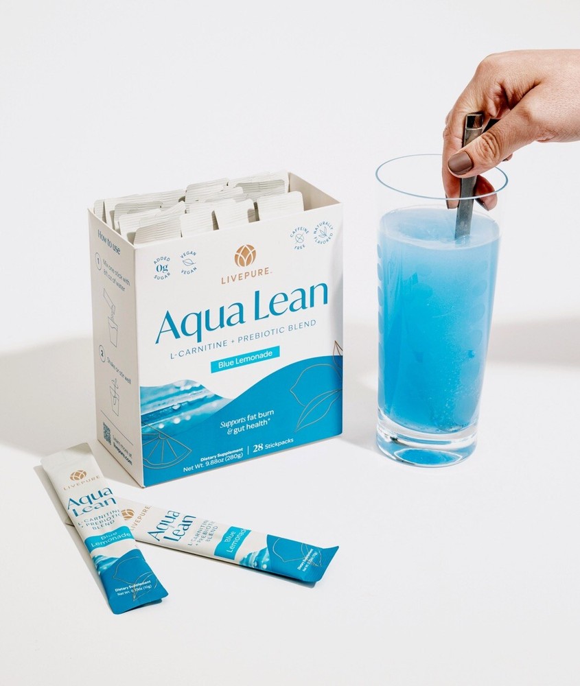 Live pure Aqua Lean Blue Lemonade, Exp 2026