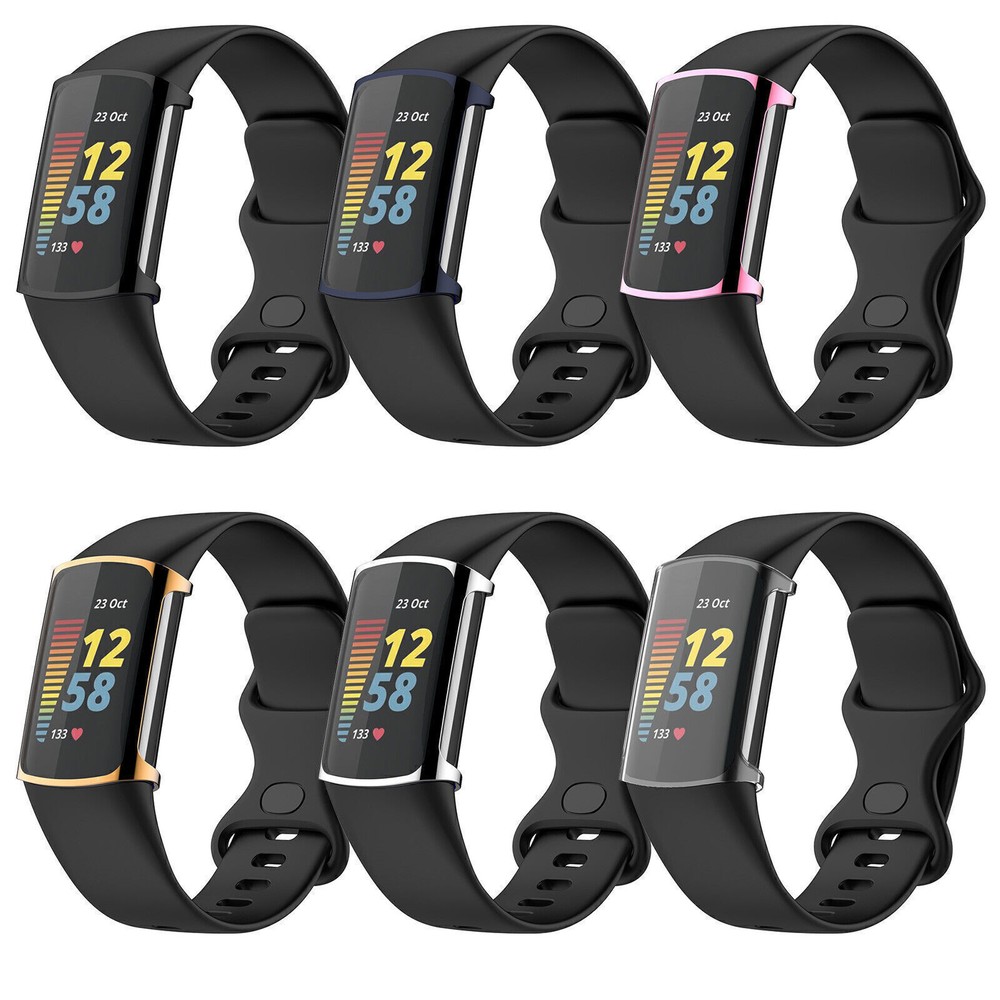 Smart Watch Plating Protect Case TPU Screen Protector Cover for Fitbit Charge5