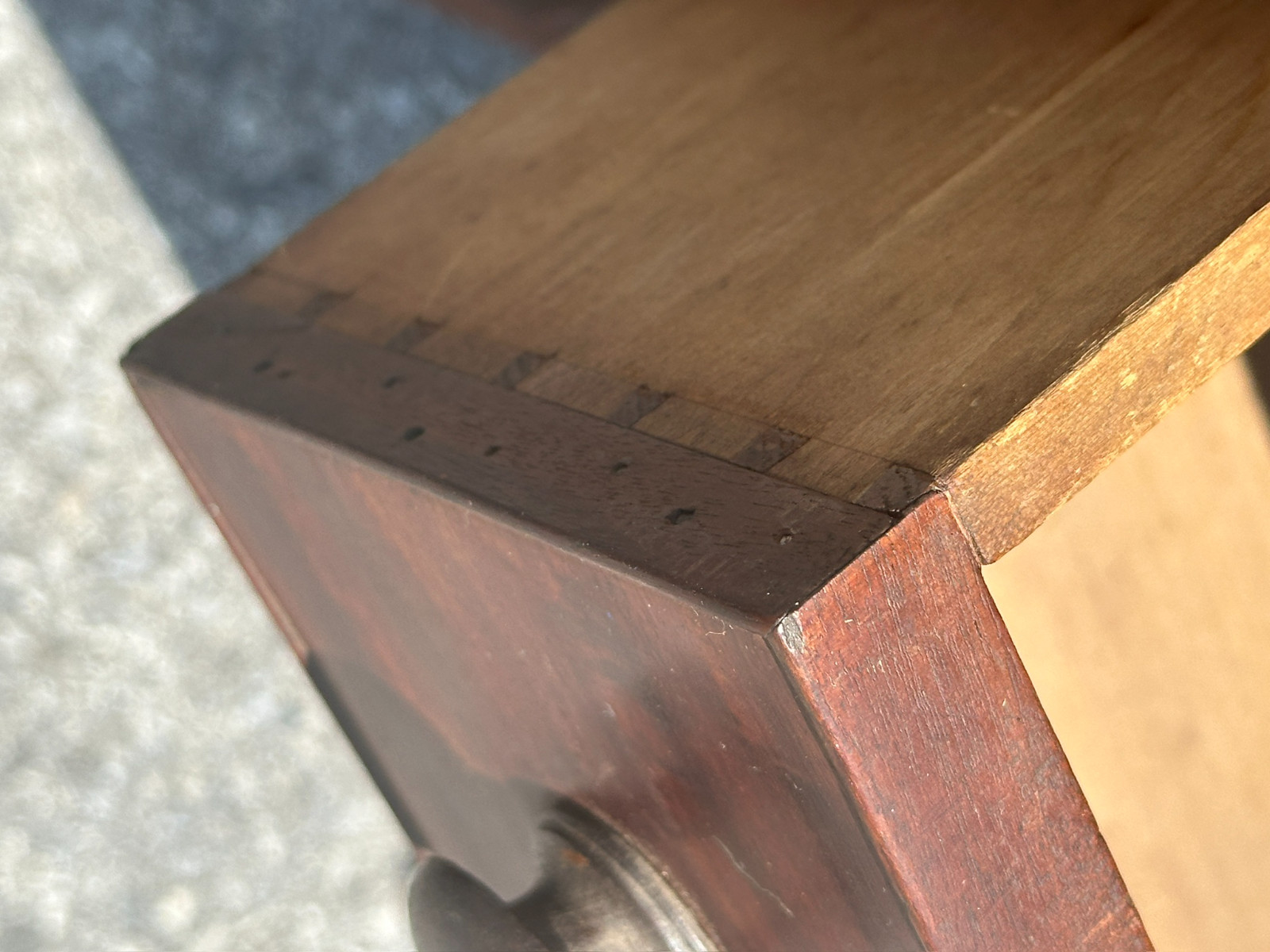 antique 1800s walnut sewing stand table Lancaster pa provenance Washington