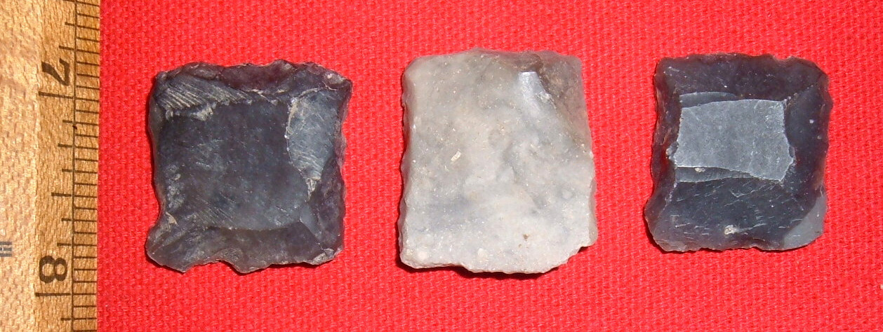 (3) Choice Original British Brown Bess Gun Flints, Napoleonic War Era 1798-1815