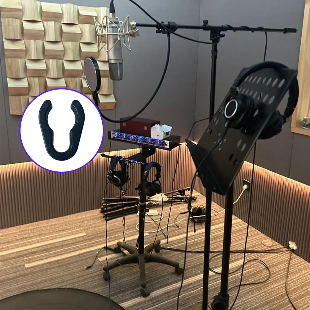 60 Pcs Universal Microphone Cable Clip, Plastic Stand Cable Clips for Studio ...