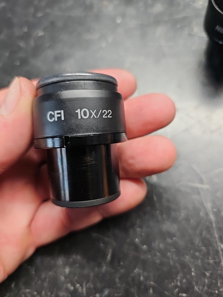 NIKON CFI 10X/22 MICROSCOPE EYEPIECE PAIR FOR ECLIPSE E & I SERIES