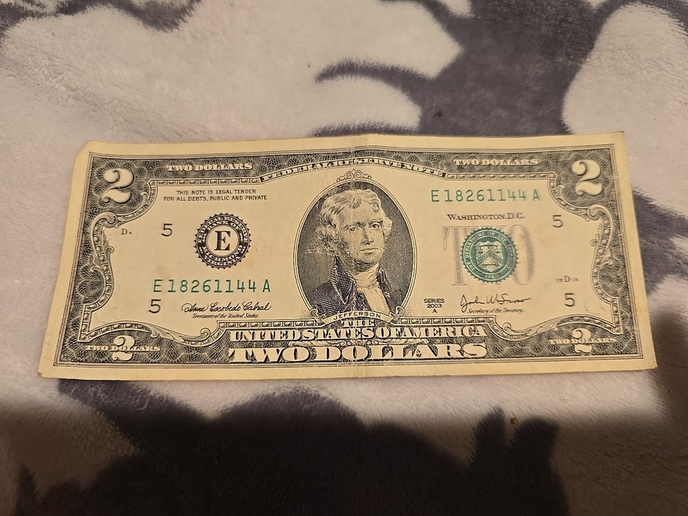 2 Billetes De Dos Dólares 2013