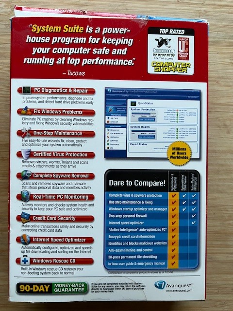 Avanquest System Suite 8 for Windows, Open Box Never Used