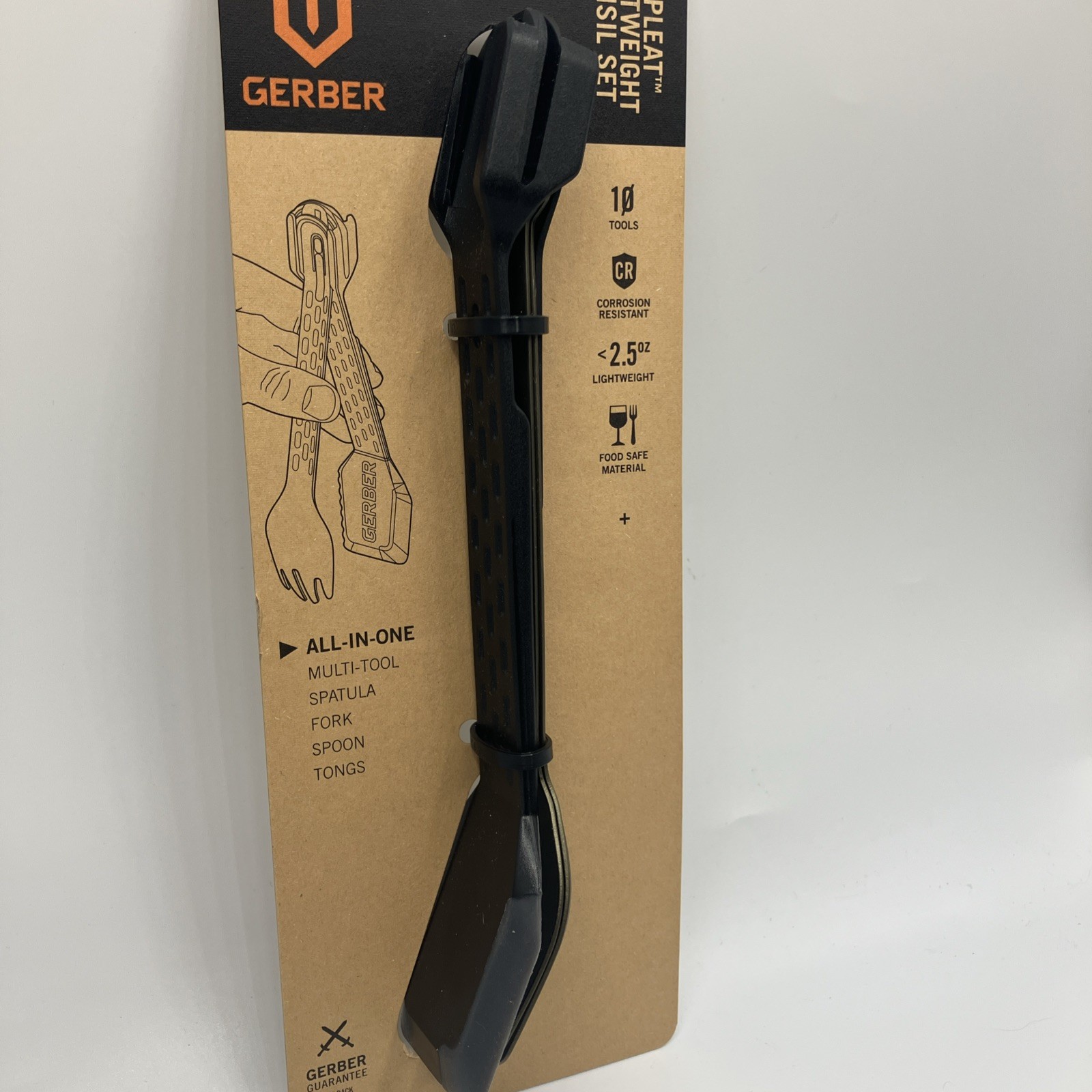 Gerber ComplEAT Utensil Set (4 pc Set) Color: Flat Sage - Camping Outdoor Gear