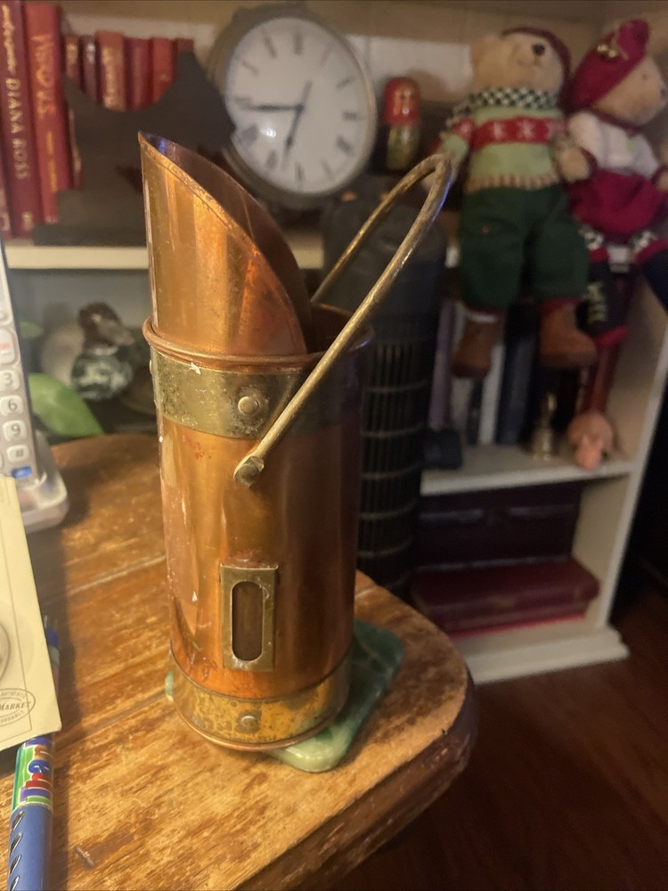 Brass & Copper Matchstick Holder w/ Striker