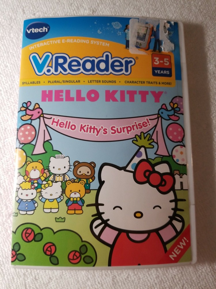 #1917 VTECH V.READER HELLO KITTY’S SURPRISE GAME INTERACTIVE EREADING SYSTEM NEW
