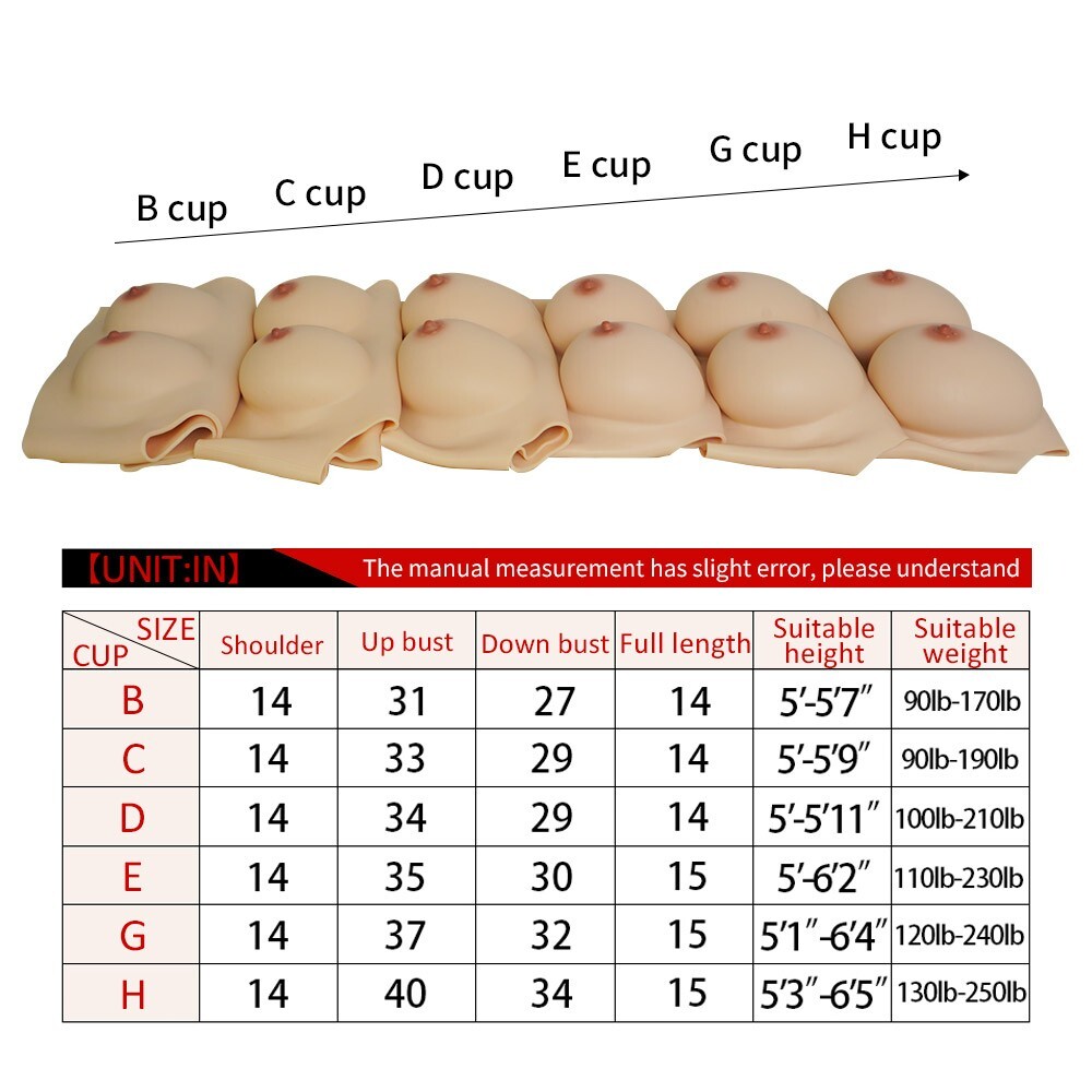 Silicone Breast Forms Back Hollow Simulation Fake Boobs Crossdresser Drag Queen